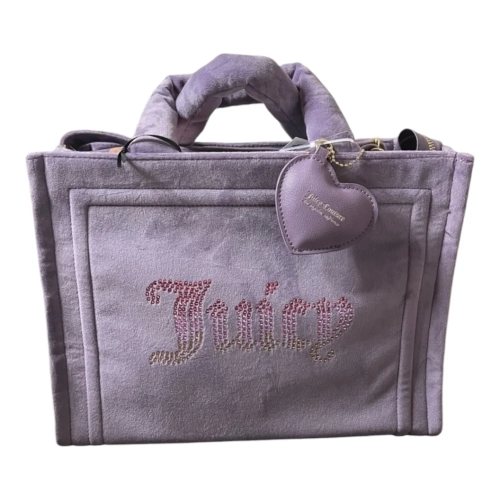 💜🔹️Juicy Couture 🔹️Purple Velour Dusty violet Big Spender Tote